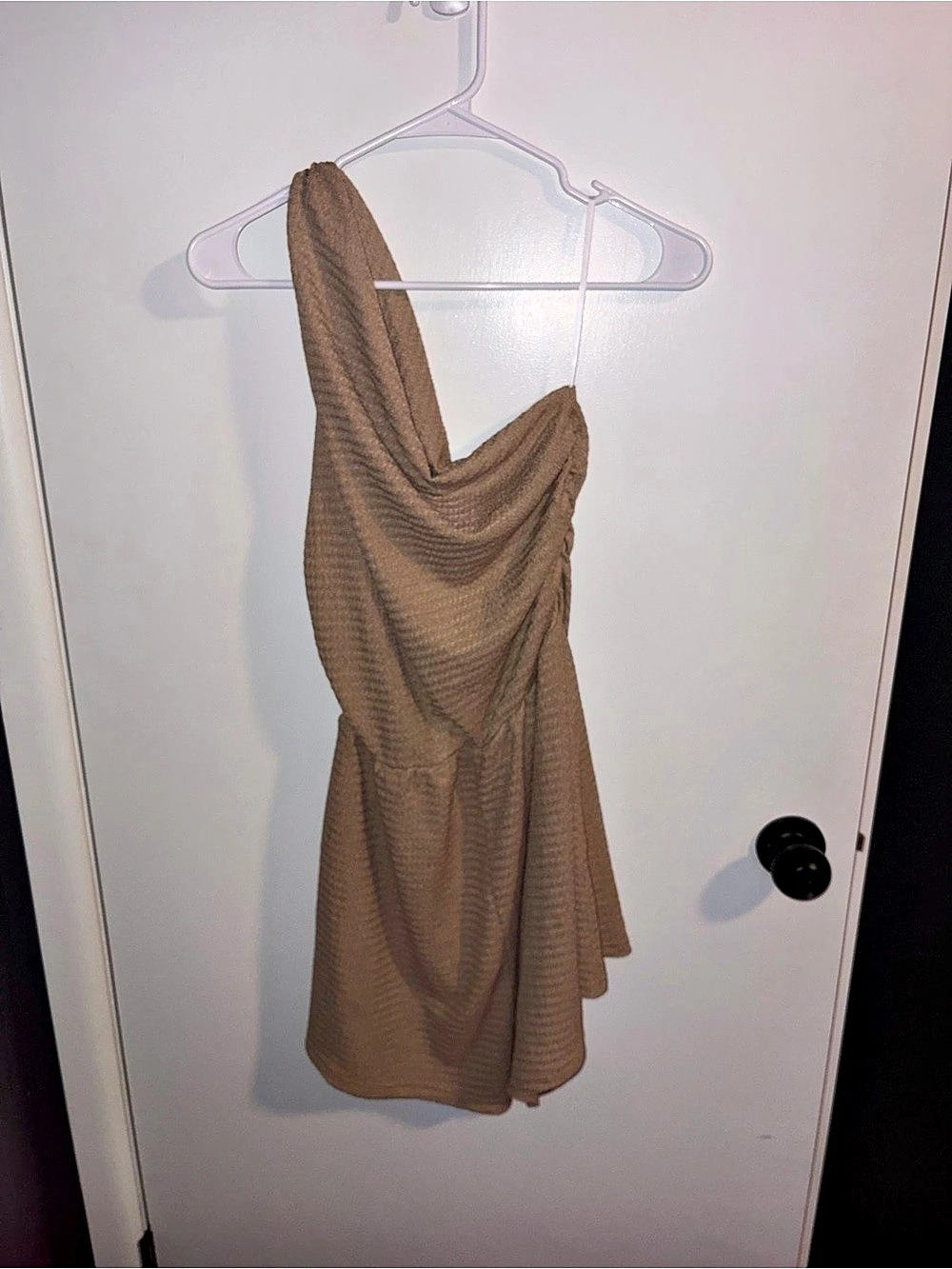 Draped Mini romper in Brown Like New
